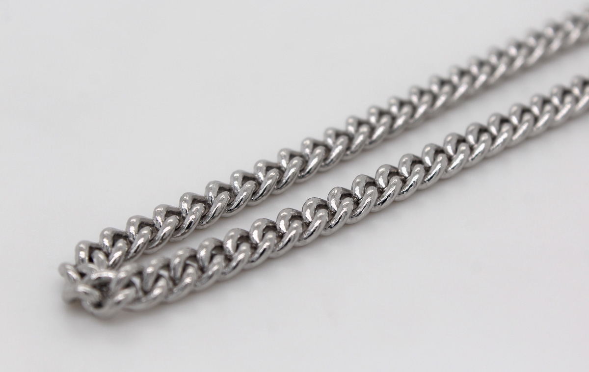 Platinum 950 Curb Chain 3.5mm Solid Cuban Link 45