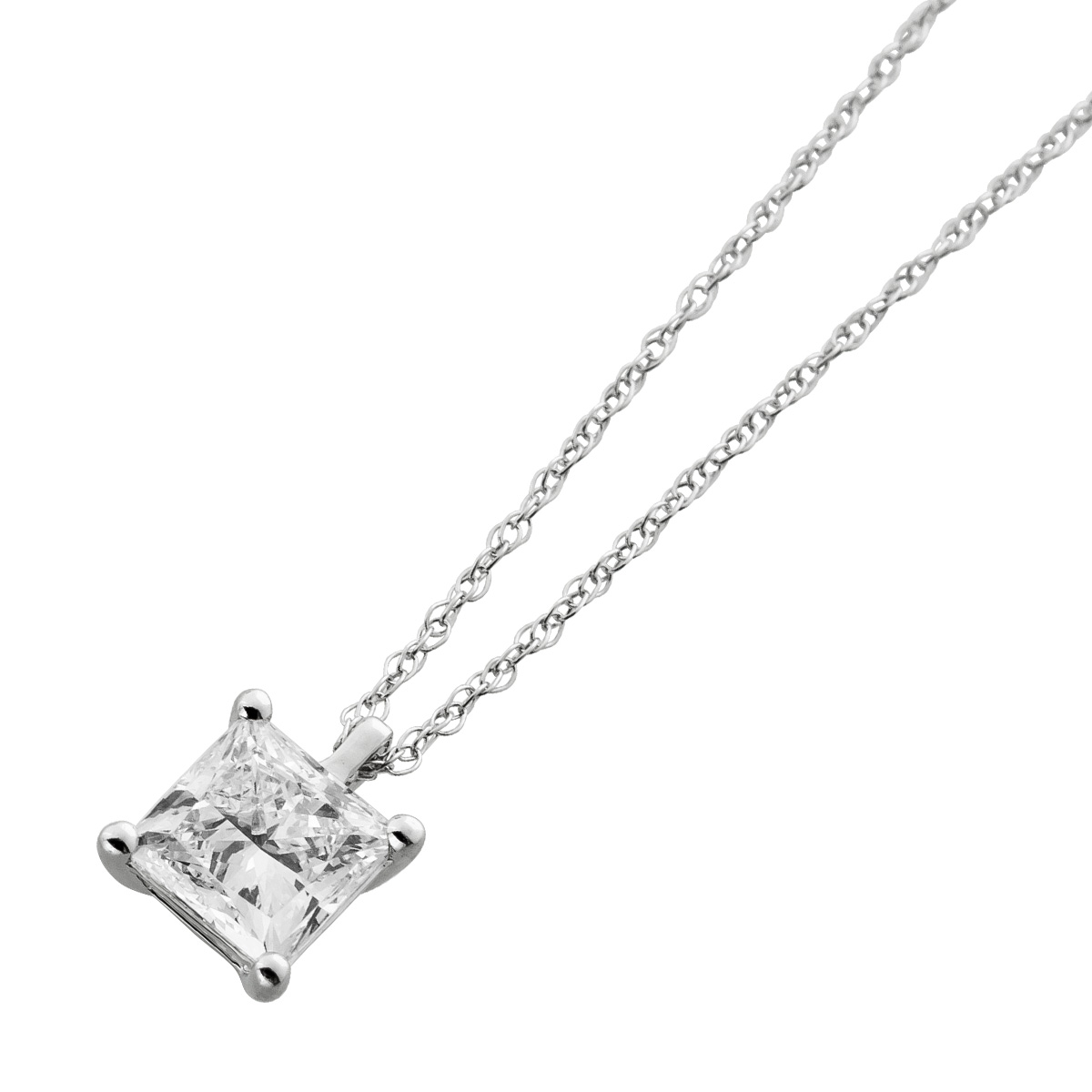 Diamant Kette 1.0ct Anhänger Weißgold 585 14K Lab Grown Diamant 45