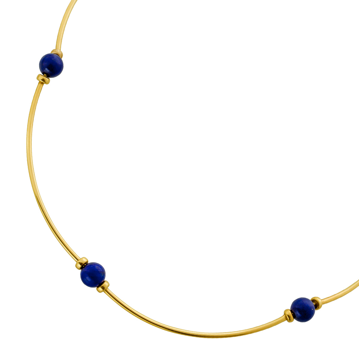 Lapislazuli Collier azurblaue Lapislazuli Edelsteine Antikschmuck 48