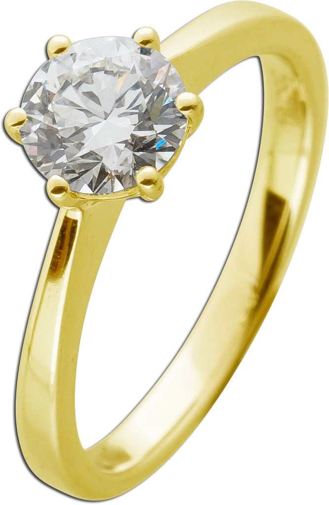 Solitärring 1.0 ct.F VS Gold 585 14 K Lab Grown Diamond IGI Zertifikat 18