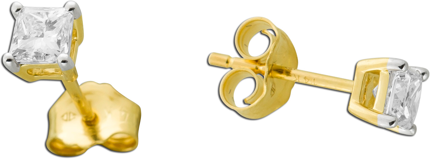 Diamant Ohrstecker 0.50ct Gold 585 14K Lab Grown Diamanten