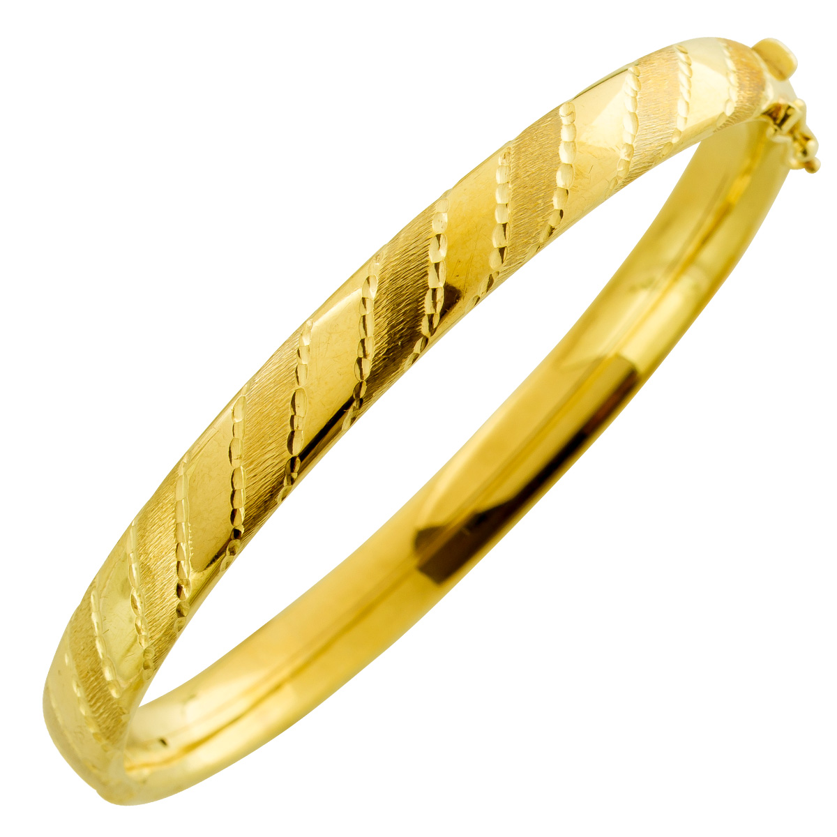Armreif Gold 333 8 Karat poliert mattiert Antikschmuck 18
