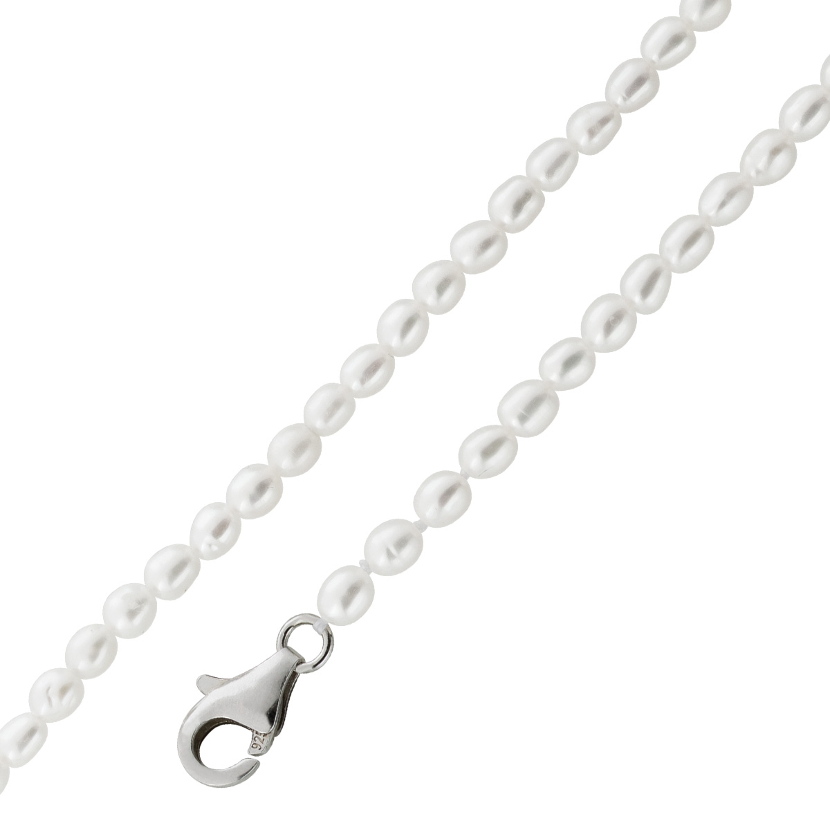 Perlenkette Silber 925 Süßwasser Zuchtperlen 3-3.5mm 42