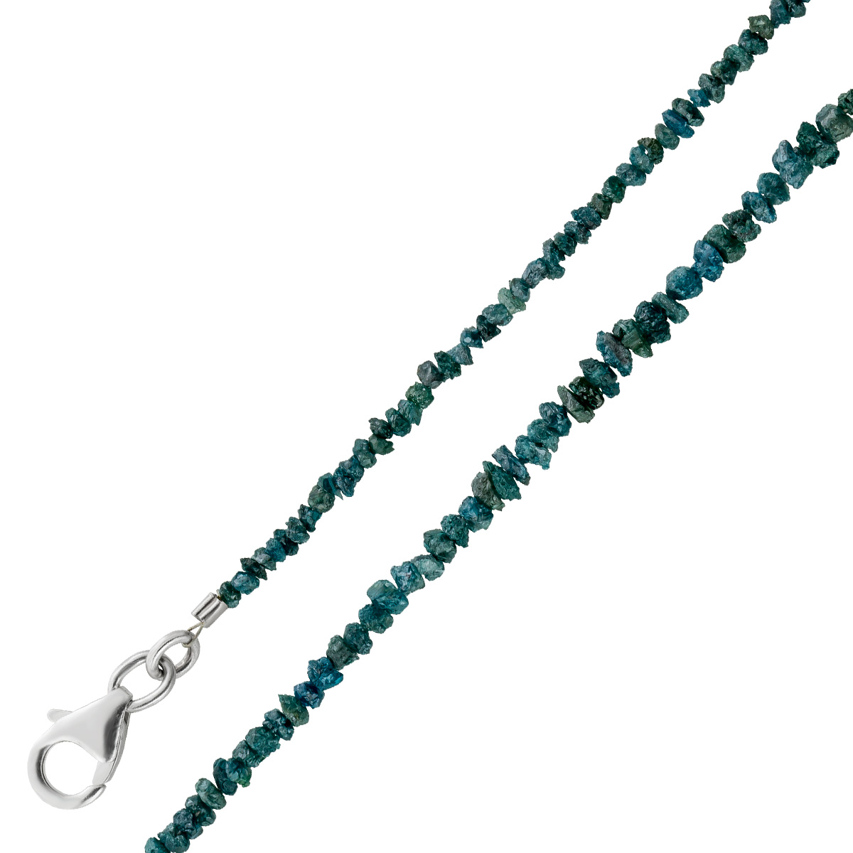 Diamantkette collier blaue Rohdiamanten 45cm 4mm Edelsteine 45 Diamantkette collier blaue Rohdiamanten 45cm 4mm Edelsteine 45