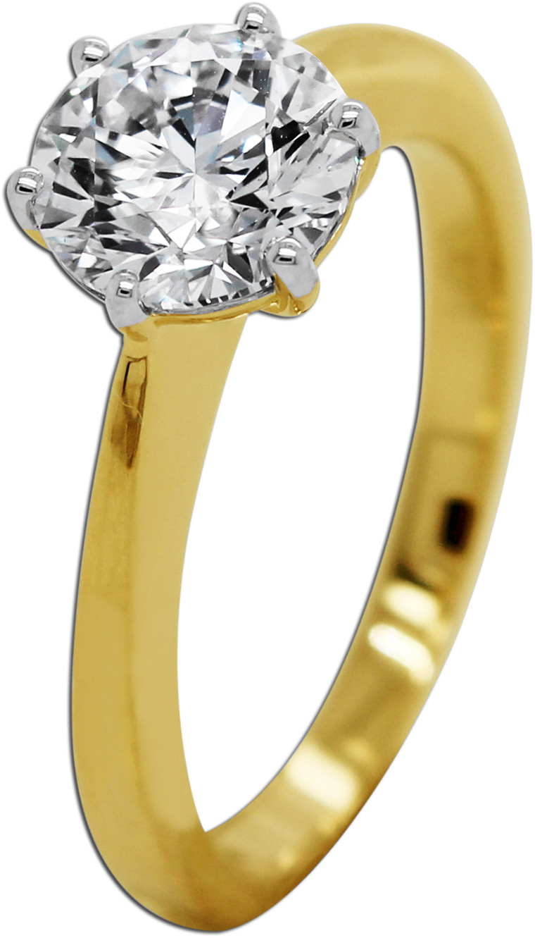 Solitärring 1,5ct F VSI Gelbgold 585 Lab Grown Diamant IGI Zertifikat 18