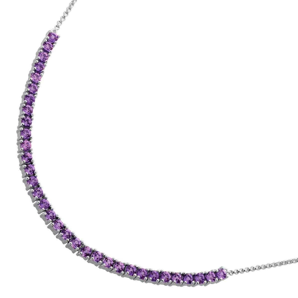 Amethyst Kette Silber 925 Edelstein 42cm 47 Amethyst Kette Silber 925 Edelstein 42cm 47