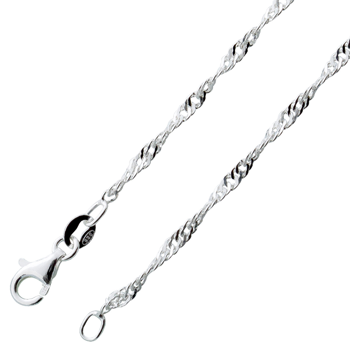 Singapurkette 1,8mm Silberarmband Silber 925 25