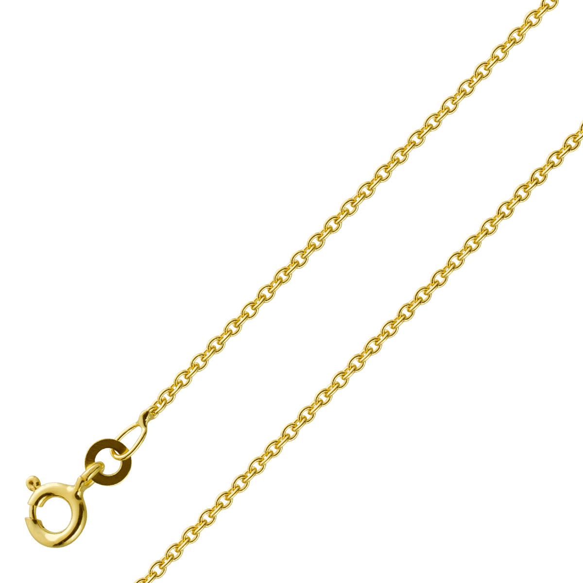 Ankerkette 1,5mm Gelbgold 333 8 Karat massiv rund poliert 50