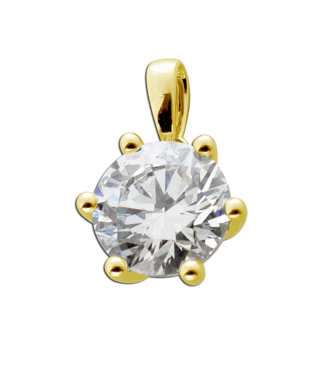 Solitär Anhänger 2.00ct Gelbgold 585 14K Lab Grown Diamond IGI Zertifikat