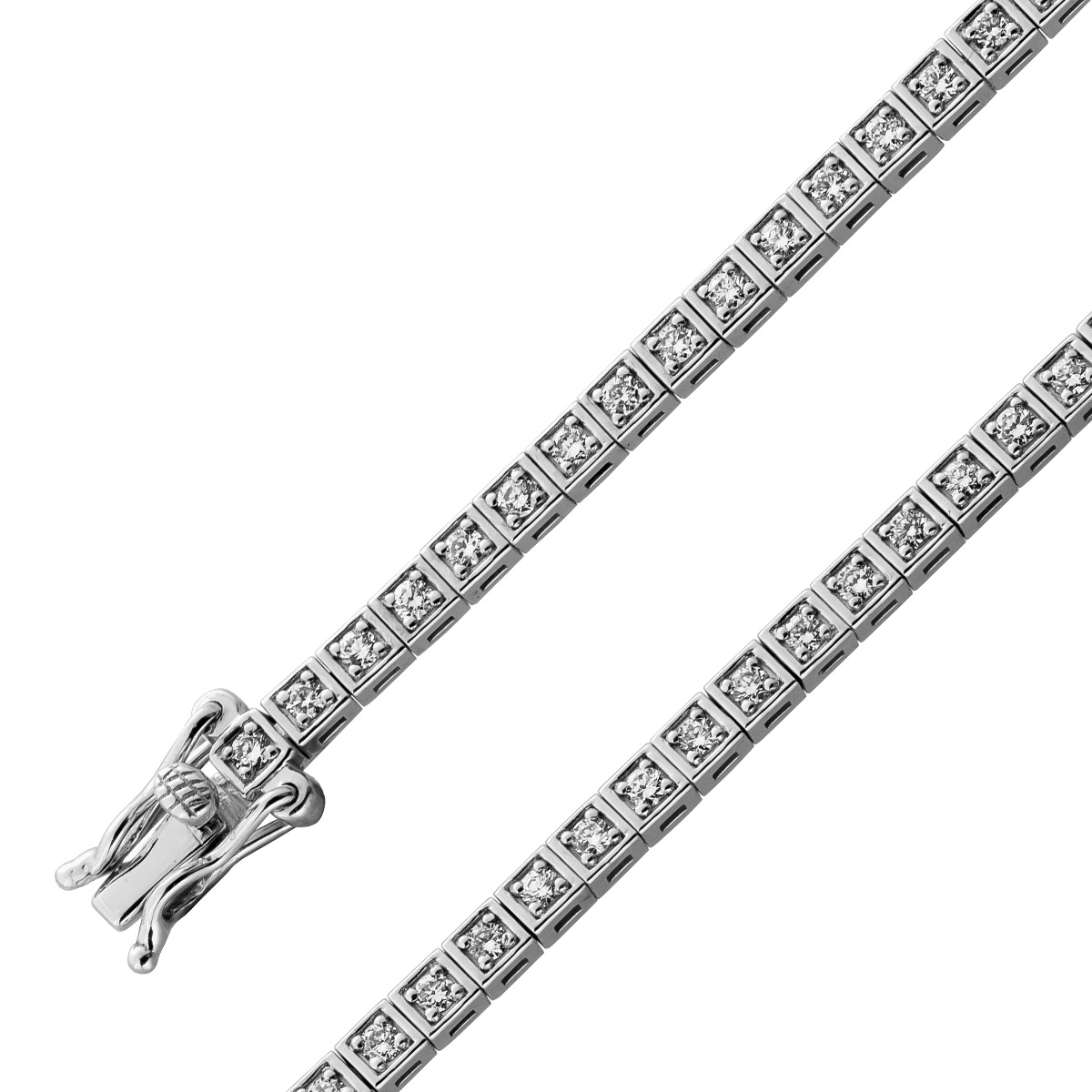 Tennisarmband 2ct Silber 925 Lab Grown Brillantarmband 18