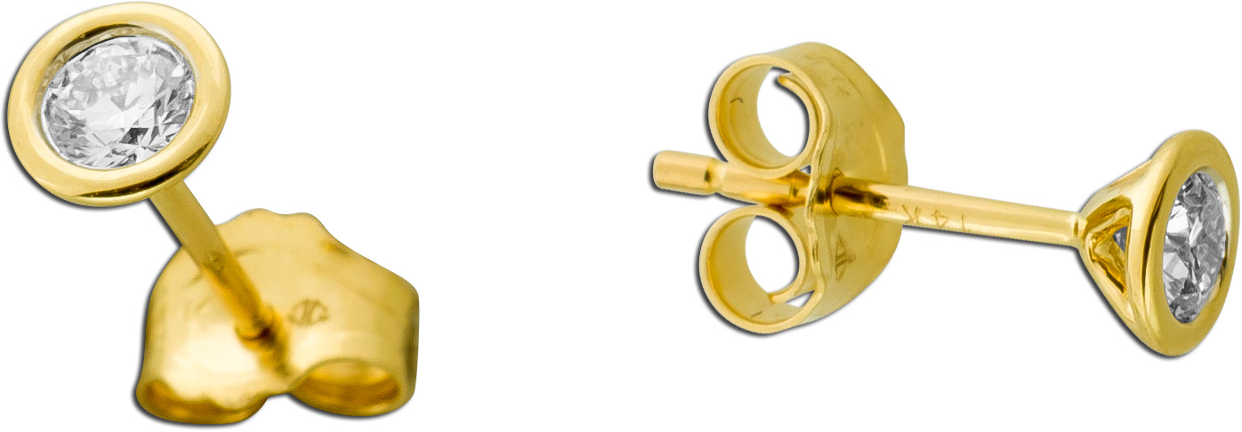 Diamant Ohrstecker 0.25ct Gold 585 14K Lab Grown Diamonds