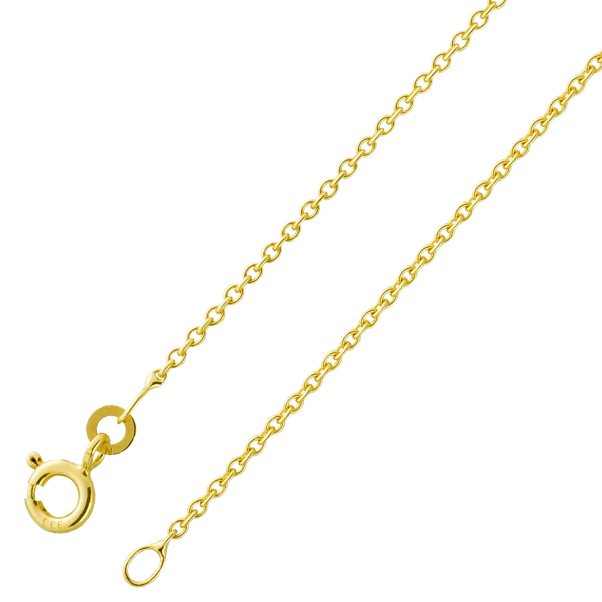 Erbskette 1mm Gelbgold 333 8 Karat massiv poliert 45 Erbskette 1mm Gelbgold 333 8 Karat massiv poliert 45