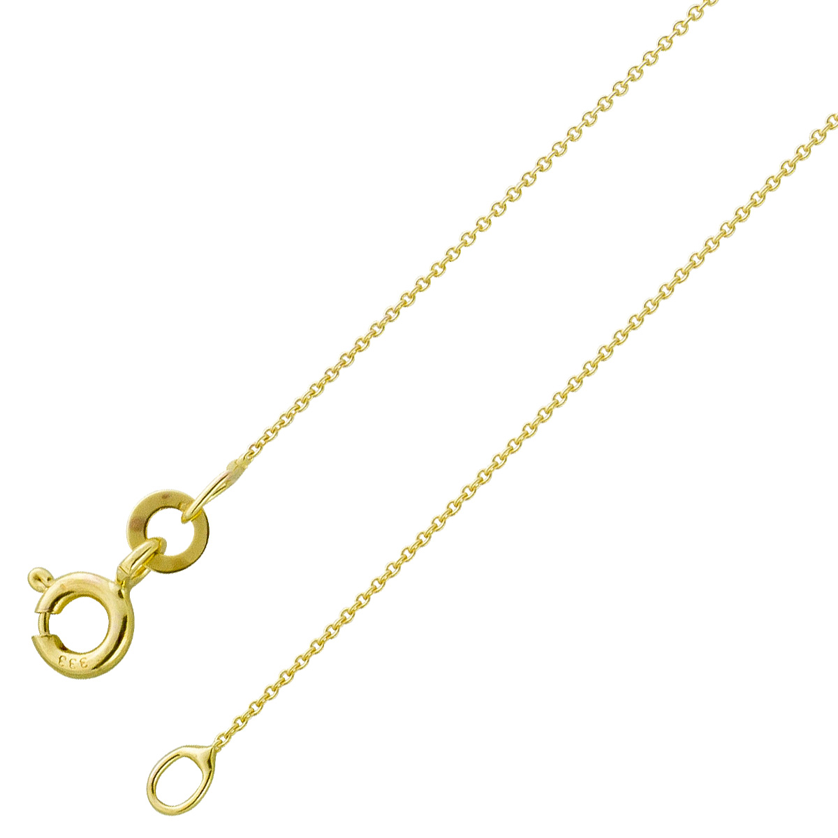 Ankerkette 0,5mm Gelbgold 333 8 Karat massiv poliert 42