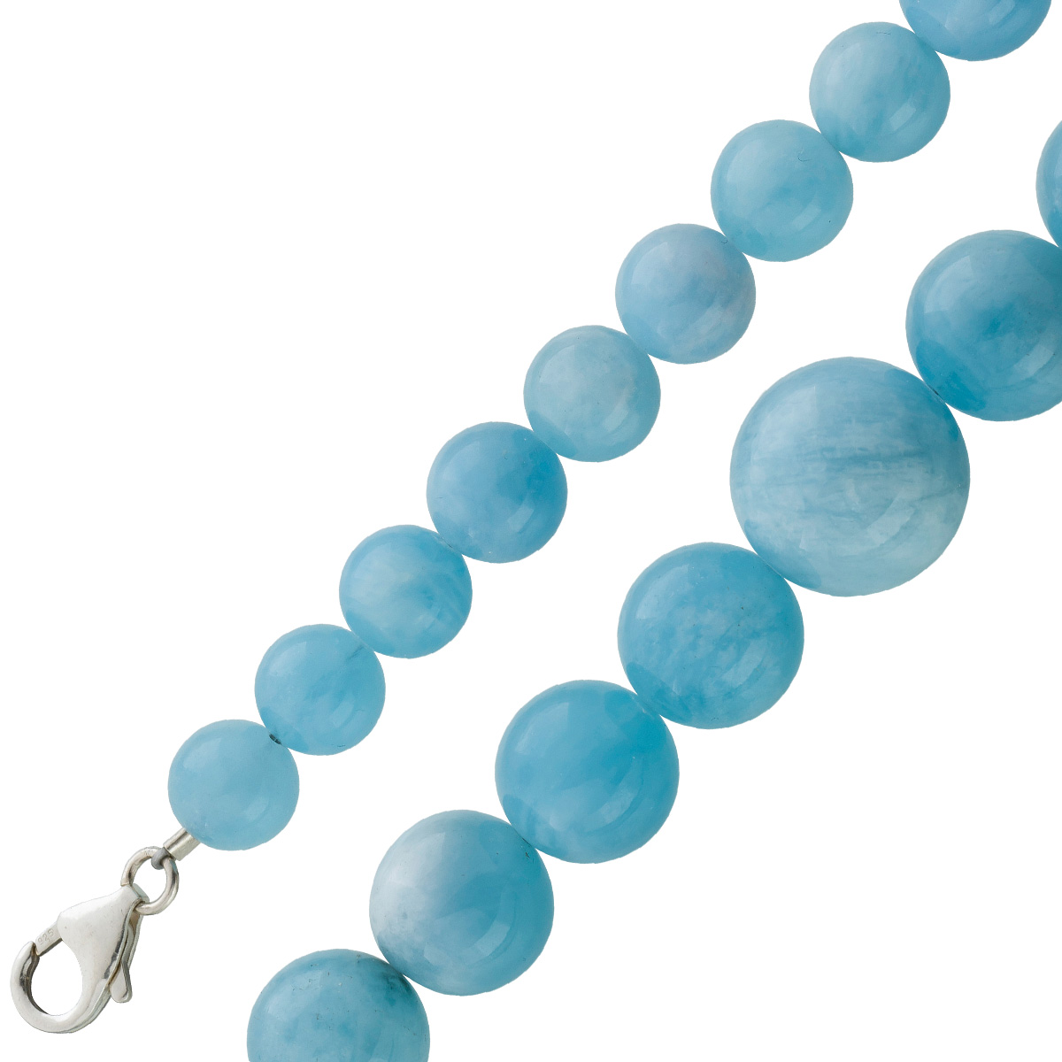 Aquamarin Kette 925 Karabiner blaue Edelsteine 9-20mm Verlauf 83cm 82 Aquamarin Kette 925 Karabiner blaue Edelsteine 9-20mm Verlauf 83cm 82
