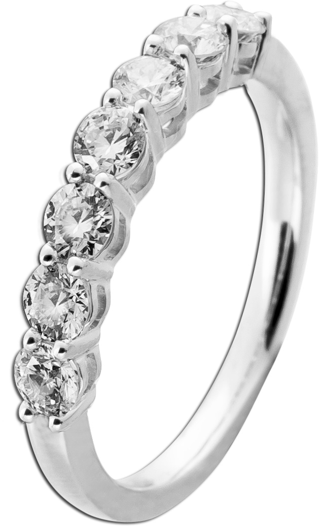 Brillant Memoire Ring 0.50ct Weißgold 585 14K Lab Grown Diamanten 18