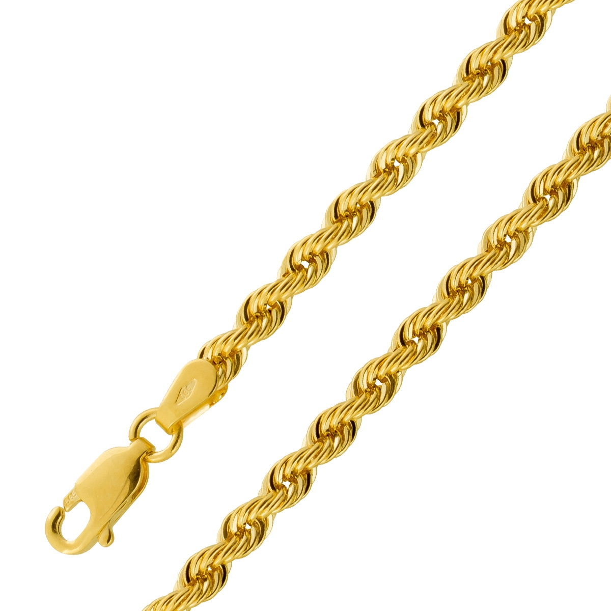 Kordel Armband Gelbgold 585 14 Karat halbmassiv 19