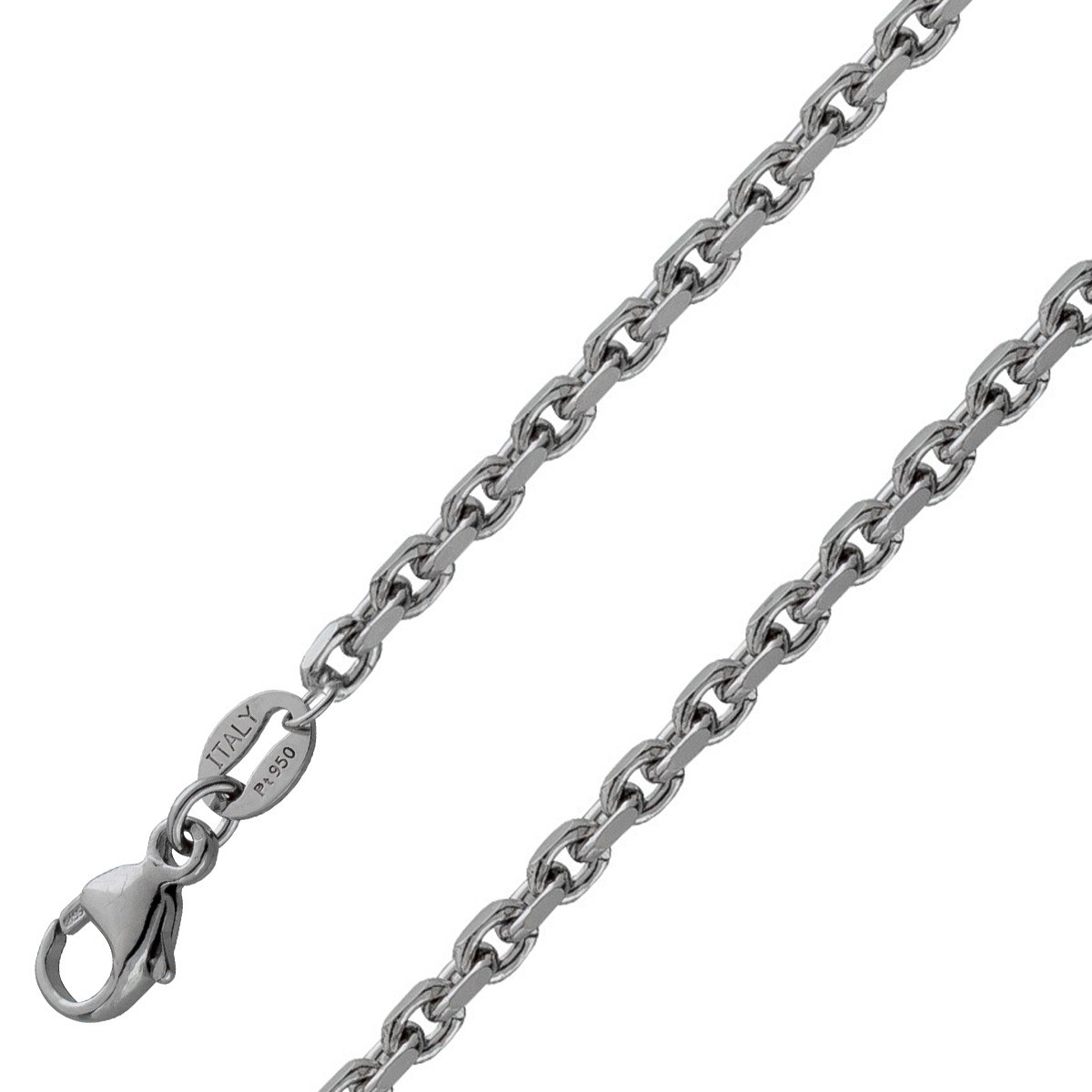 Anchor Chain 2.7mm Platinum 950 diamond-cut solid 45