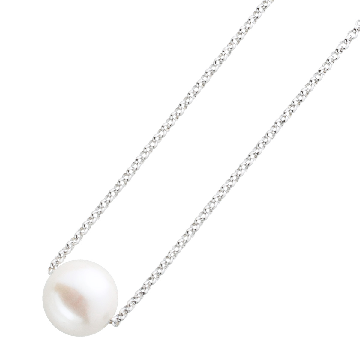 Perlenkette Silber 925 weiße Süsswasserzuchtperle 42