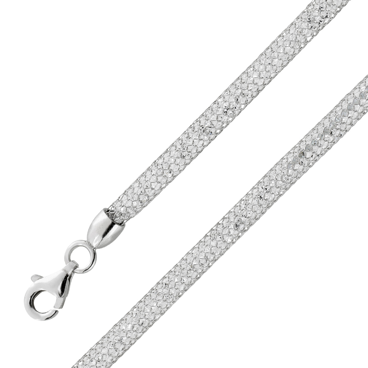 Collier Silber 925 weiße Zirkonia rhodiniert 47 Collier Silber 925 weiße Zirkonia rhodiniert 47