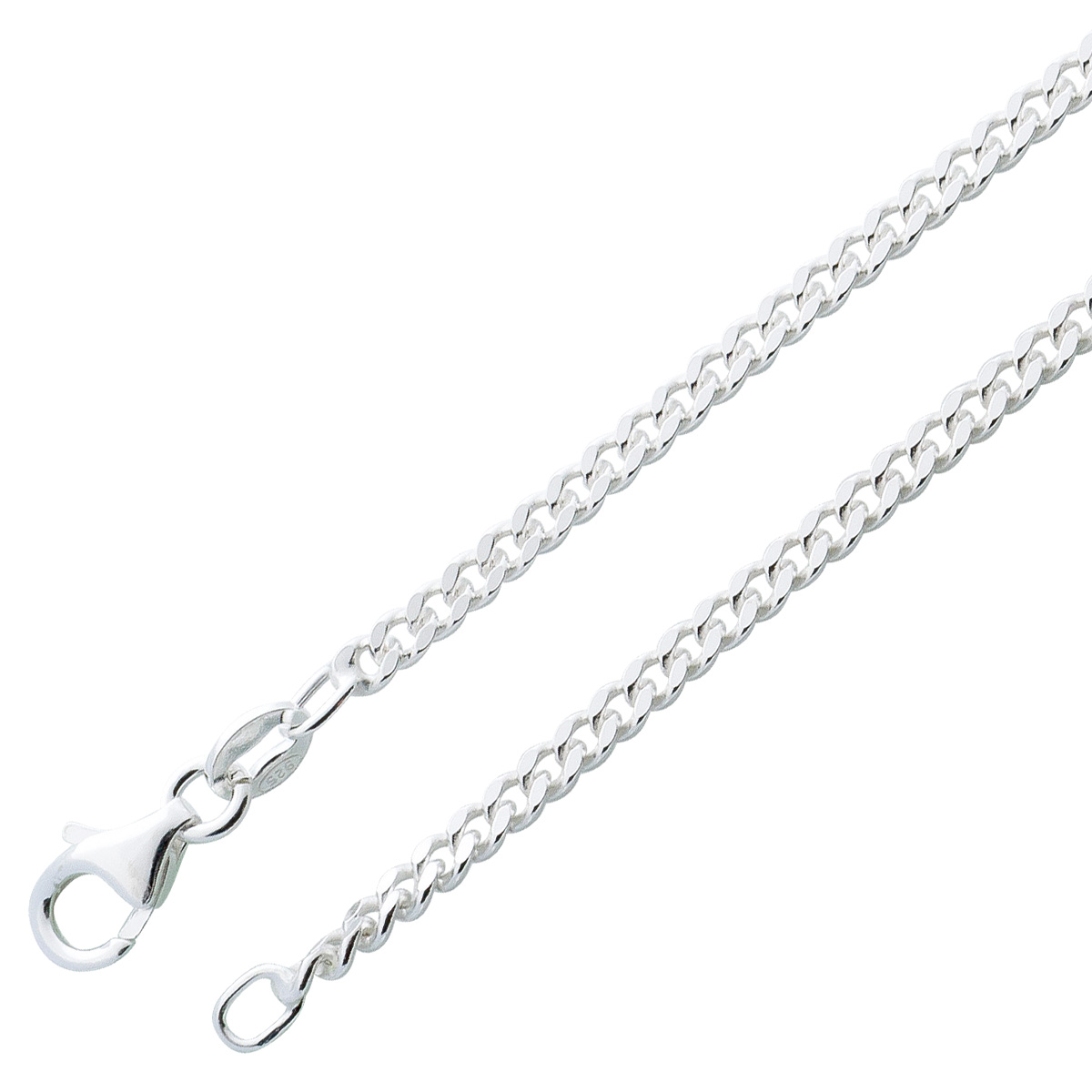 Panzerkette 2,2mm Sterling Silber 925 massiv 45