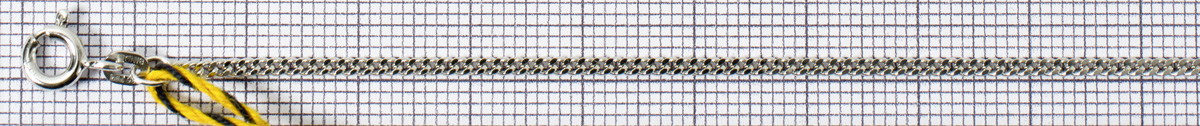 Curb Chain 1.7mm White Gold 585 14 Karat solid polished 50