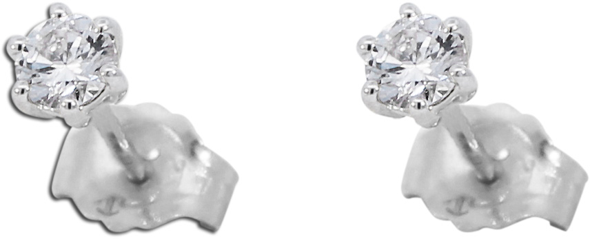 Solitär Ohrstecker 0.26ct F VSI Weißgold 585 14K Lab Grown Diamanten