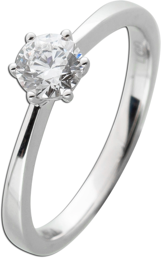 Solitärring 0.50ct F VSI Weißgold 585 14K Lab Grown Diamond 18