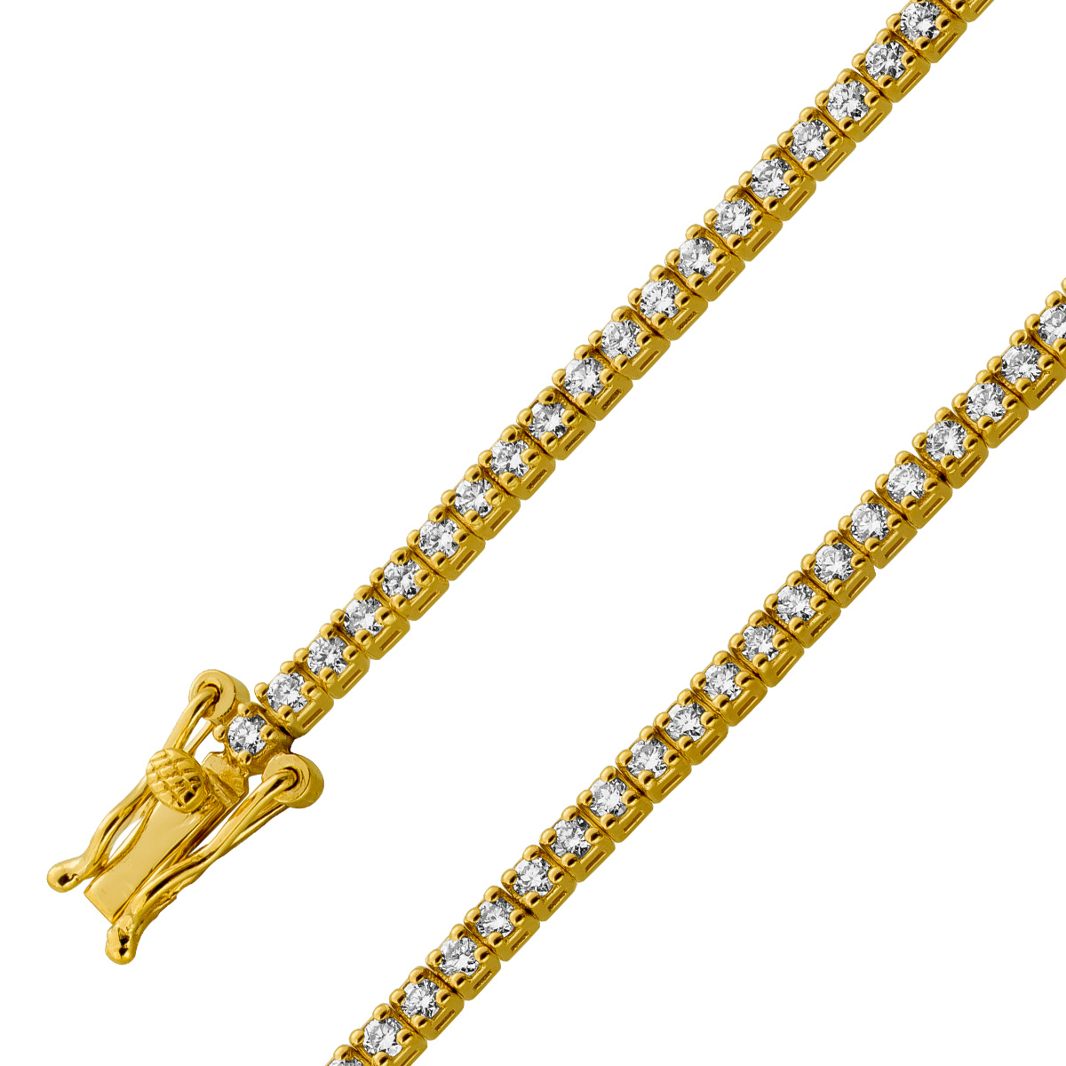 Tennisarmband 1ct Silber vergoldet Lab Grown Diamant Brillantarmband 18