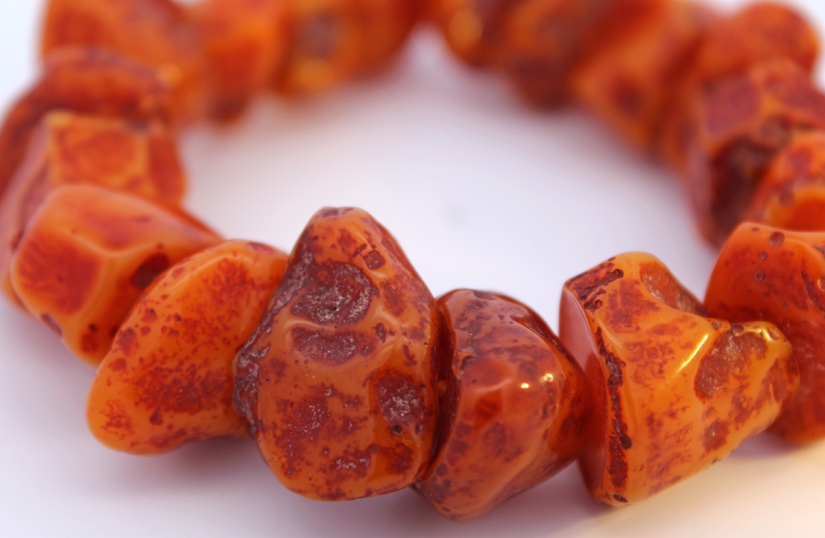 Amber Bracelet Butterscotch Natural Gemstones Flexible 20