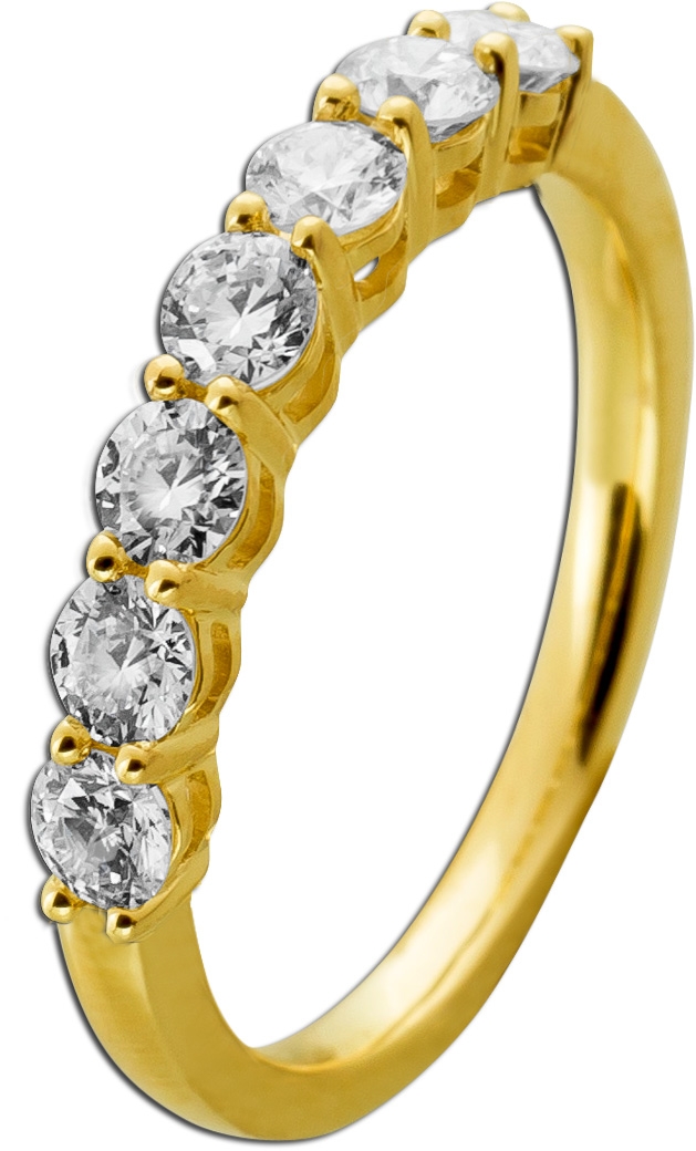 Memoire Ring Gelbgold 585 7 Lab Grown Diamanten 0.50ct F VS 19