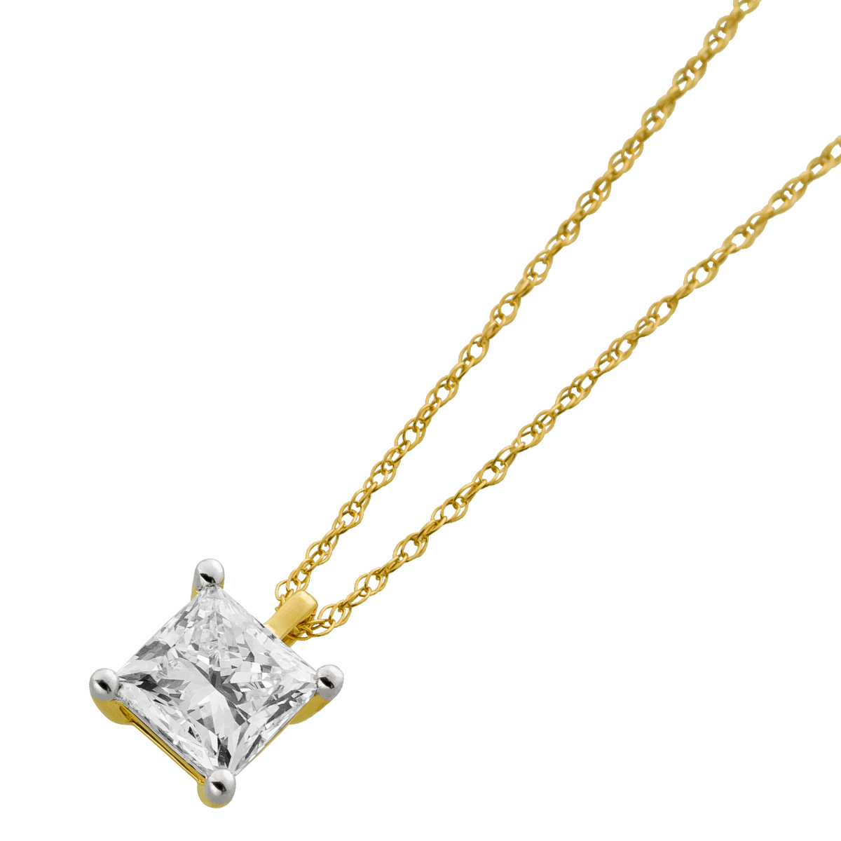 Diamant Kette 1.0ct Anhänger Gold 585 14K Lab Grown Diamant 45