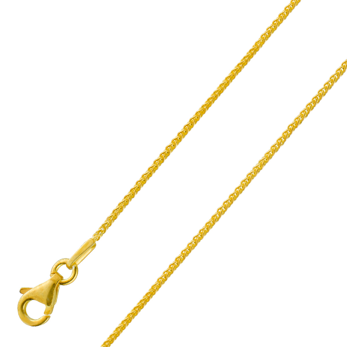 Zopfkette 1,0mm Sterling Silber 925 Gelbgold vergoldet 70 Zopfkette 1,0mm Sterling Silber 925 Gelbgold vergoldet 70