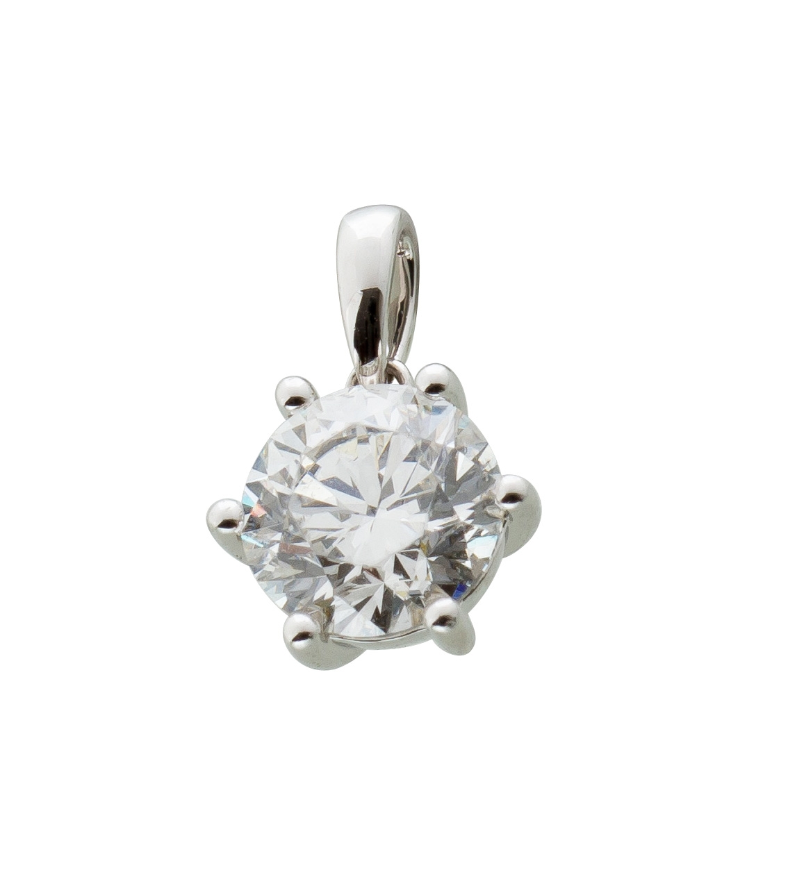 Solitär Anhänger 1,00ct F Vsi Weißgold 585 14K Lab Grown Diamond IGI Zertifikat