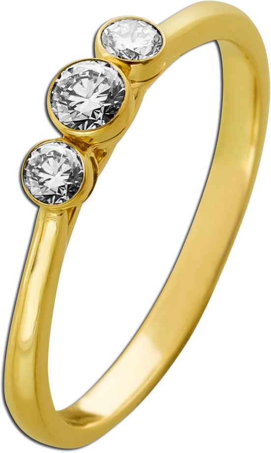 Diamantring Gold 585 14K Lab Grown Diamanten 0.33ct IGI Zertifikat 18