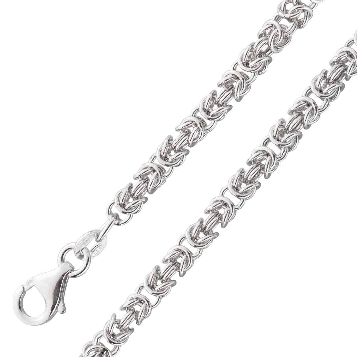 Königsketten Armband 3,3mm Sterling Silber 925 halbmassiv 18