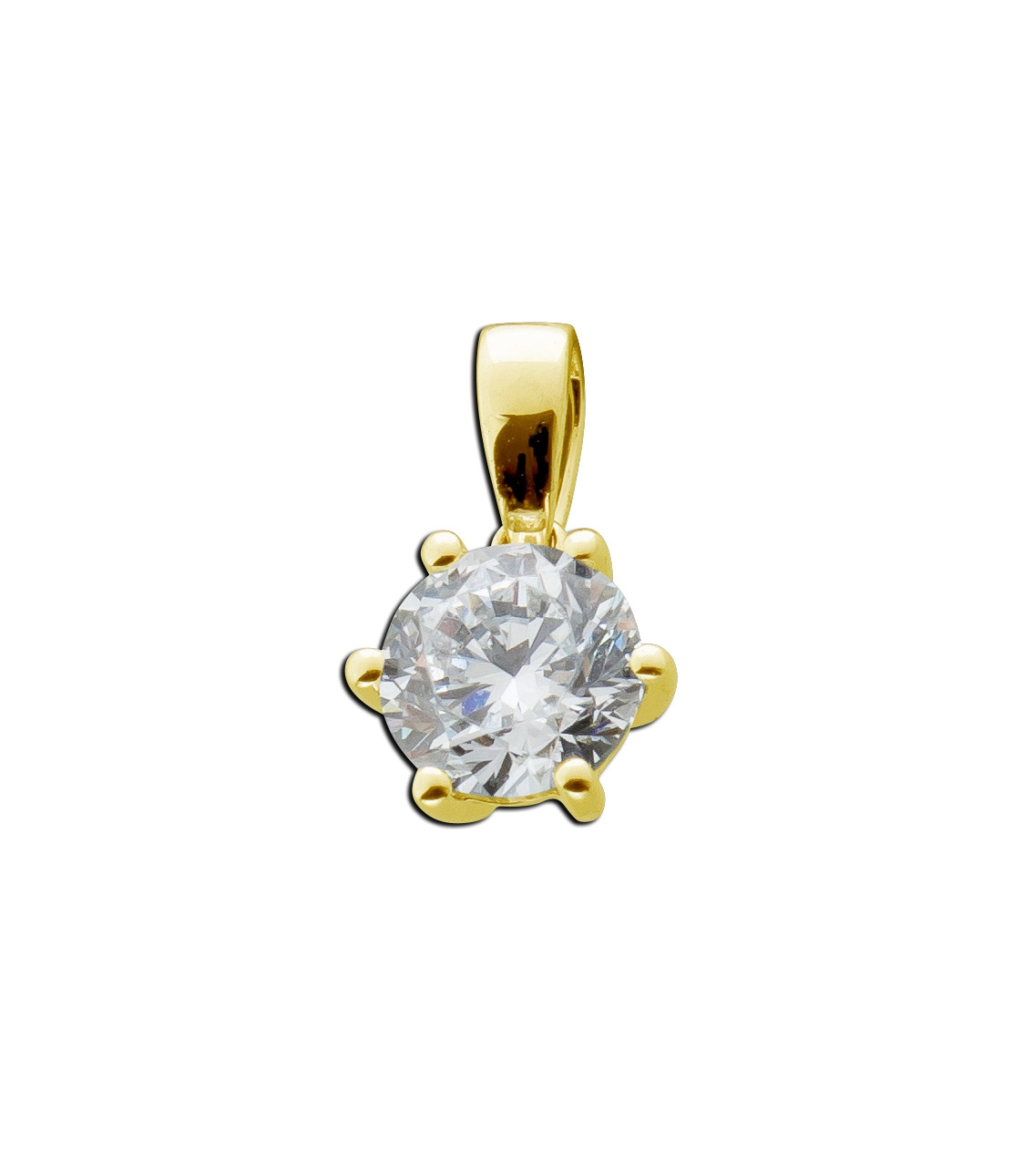 Brillant Anhänger 0,50ct Gelbgold 585 14K Lab Grown Diamond
