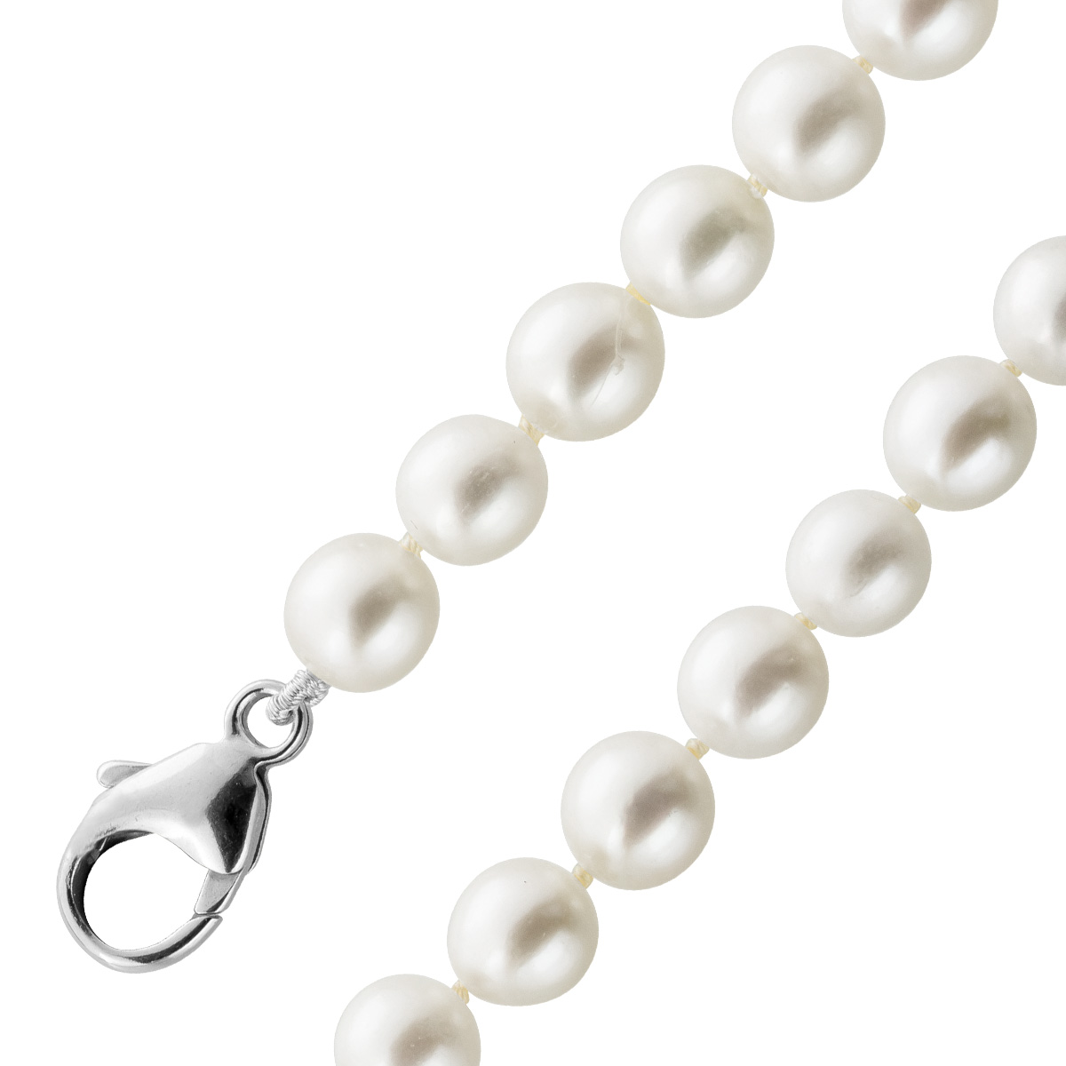 Perlenkette 88cm Akoyaperlen 7.4-7.1mm 88