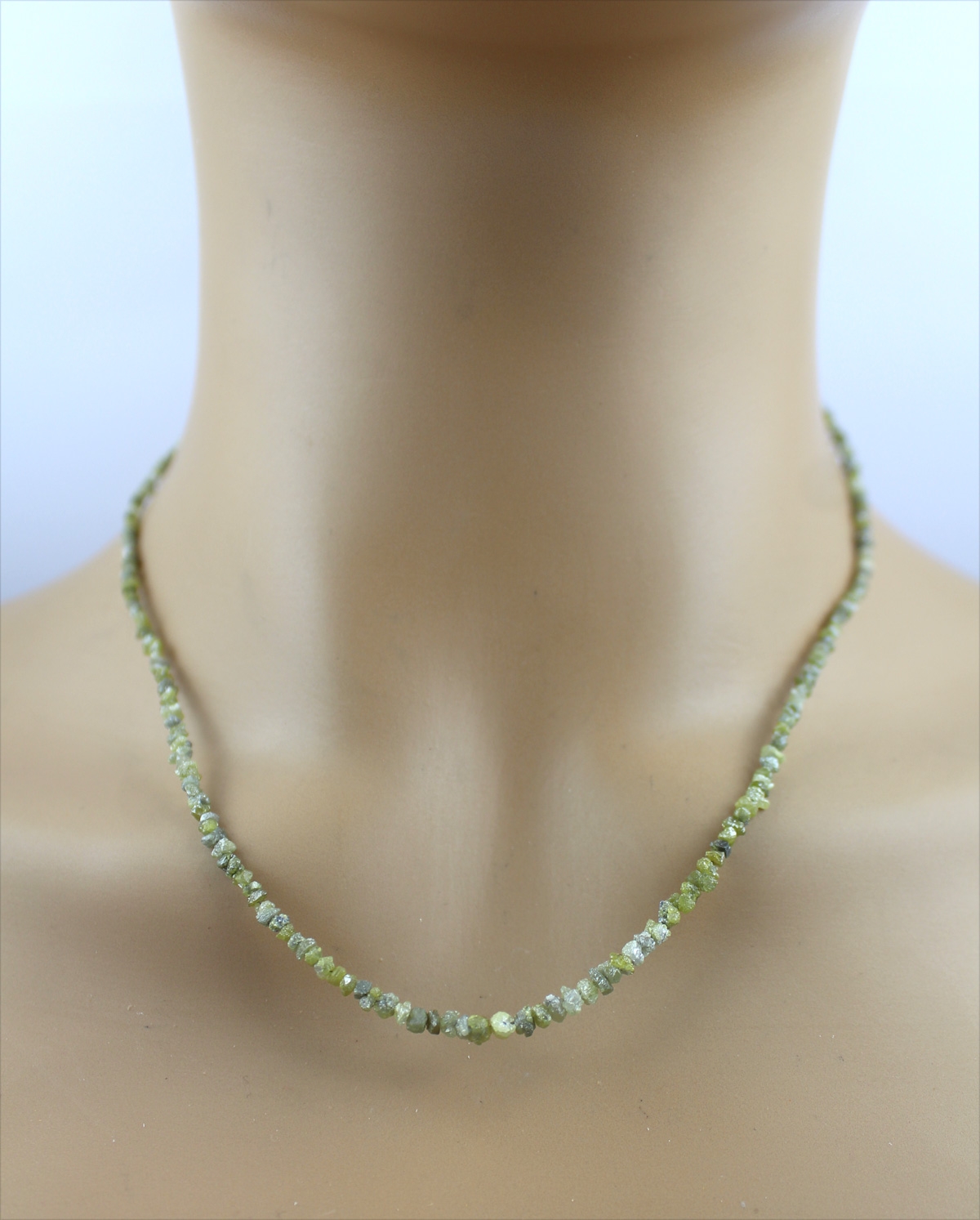 Diamond Necklace Yellow Green Natural Raw Diamonds 20ct. 45