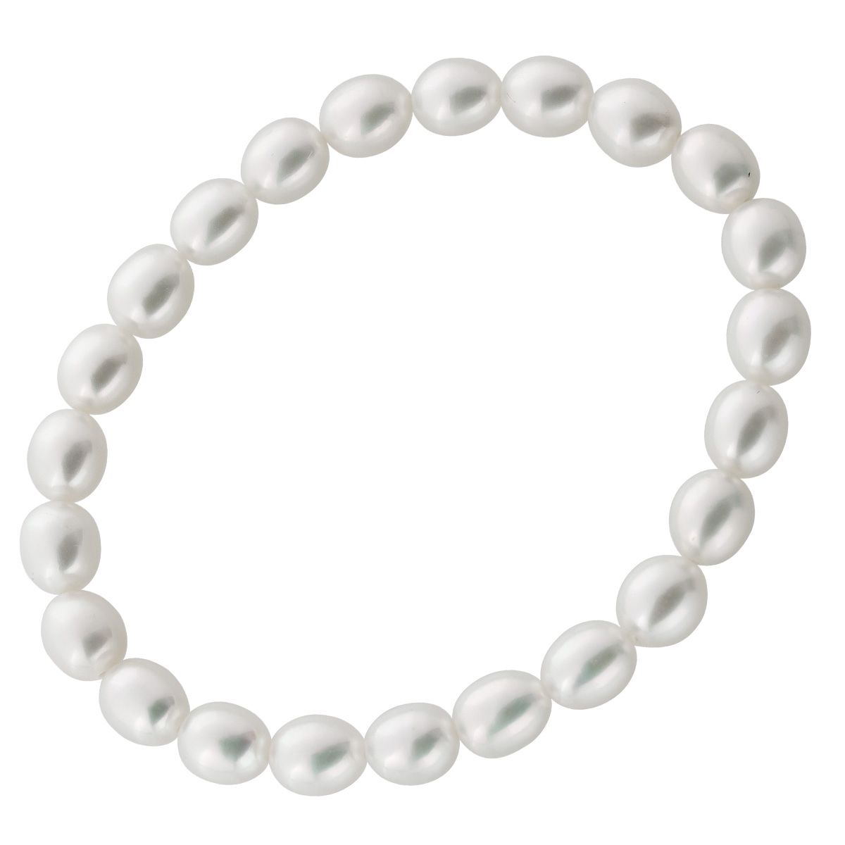 Perlenarmband Süßwasser Zuchtperlen 6.5-7mm 18