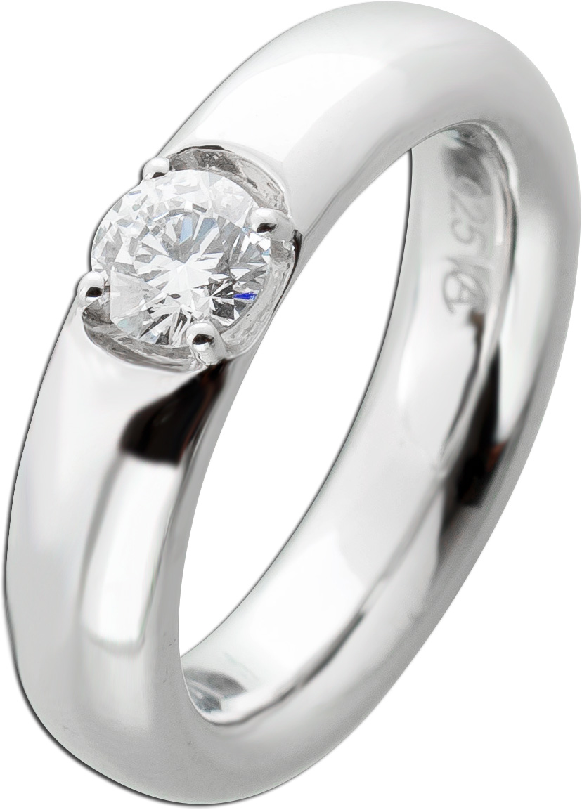 Solitärring 0.50ct F VSI Silber 925 Lab Grown Diamant 17
