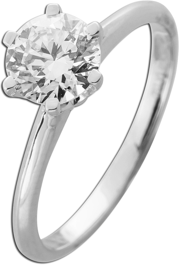 Verlobungsring Weißgold 585 14K Lab Grown Brillant 1.0ct 18