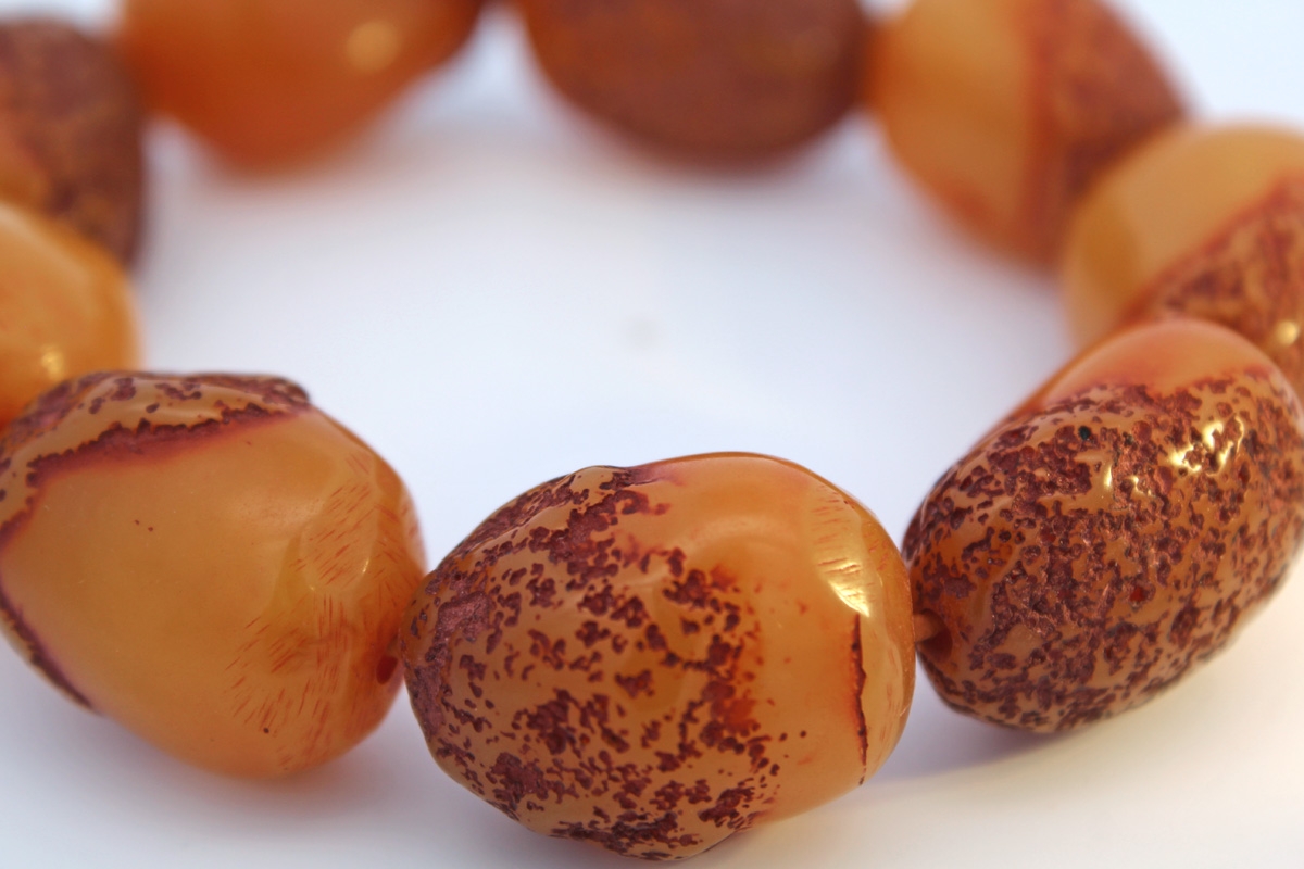 Amber Bracelet Butterscotch Natural Gemstones Flexible 21