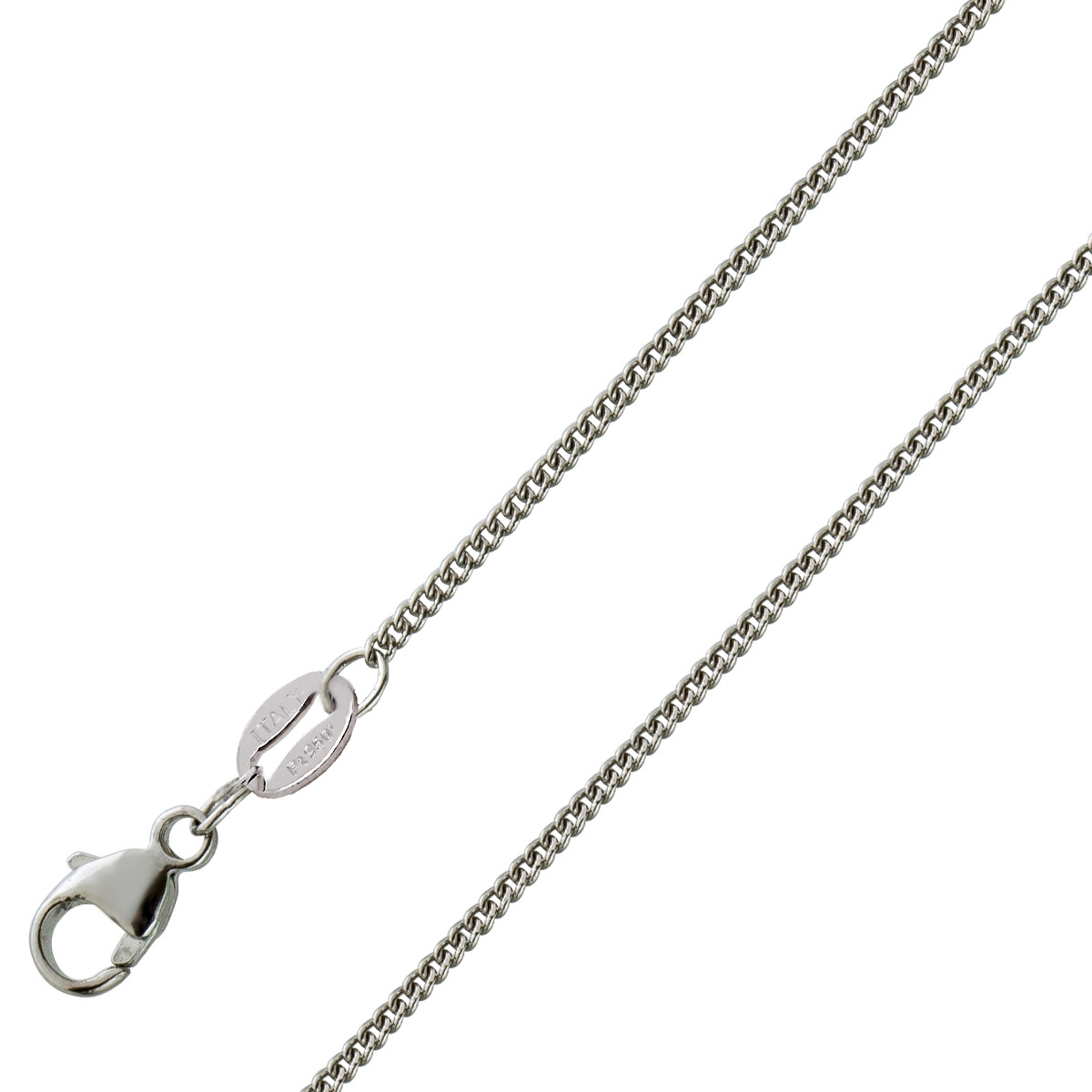 Platin 950 Panzerkette 1,0 mm massiv Cuban Link Chain 45