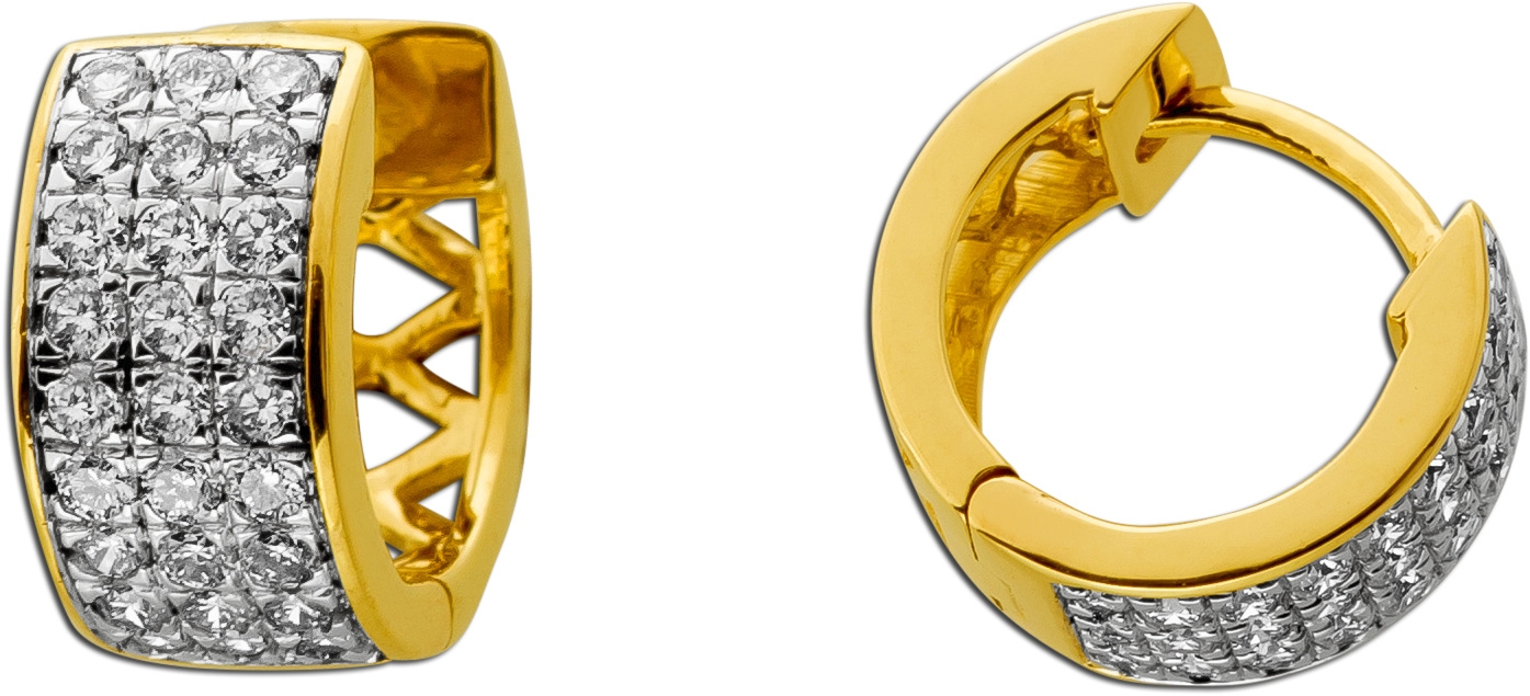 Brillant Creolen 0.40ct Gold 585 14K Lab Grown Brillanten IGI