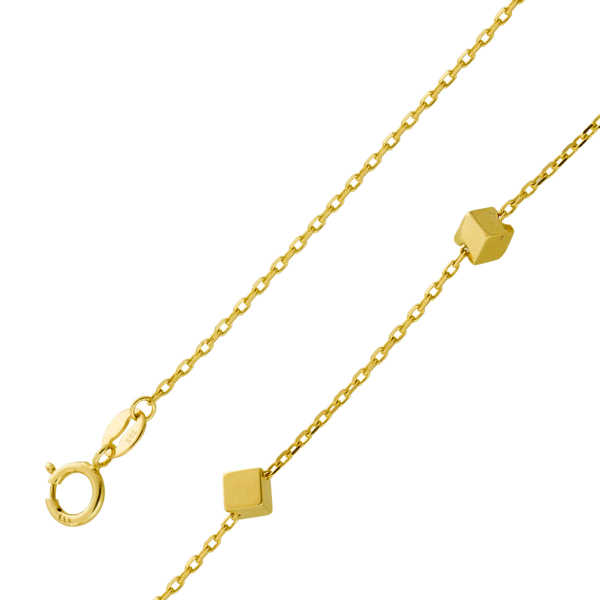 Cube Armband Gelbgold 333 8 Karat Würfel Design 19