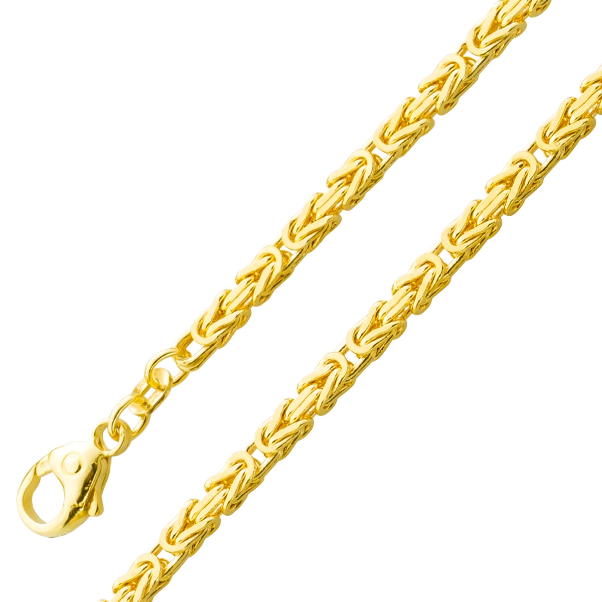 Königsketten Armband 2,6mm Gelbgold 585 14 Karat massiv poliert 18