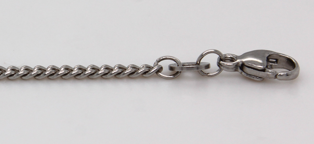 Platinum 950 Curb Chain 1.7 mm solid Cuban Link Chain 55