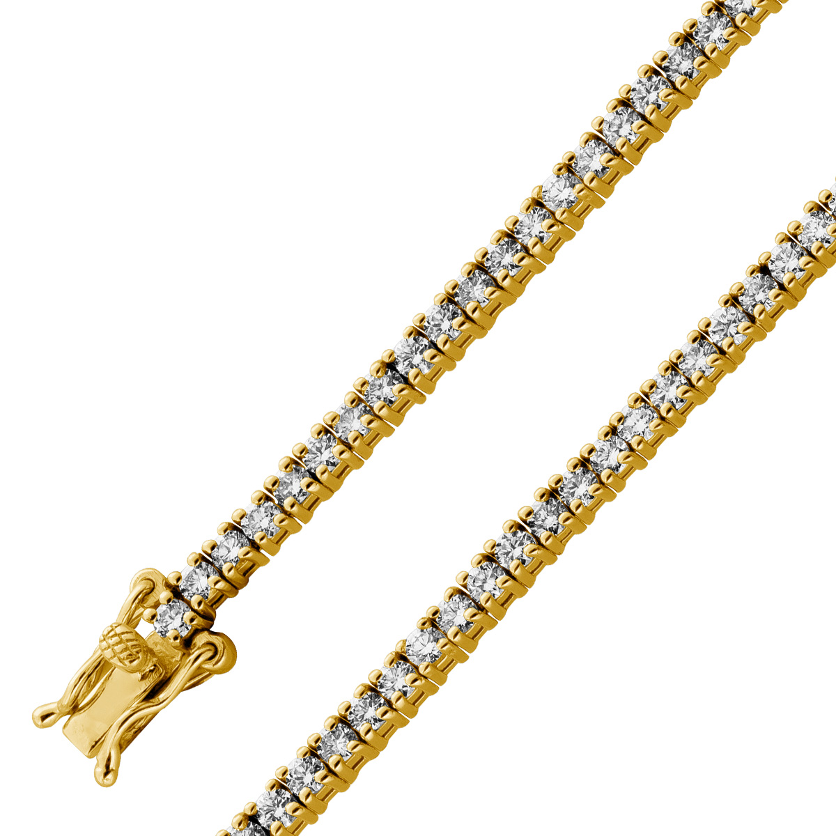 Tennisarmband 3ct Silber vergoldet Lab Grown Brillant Armband 20