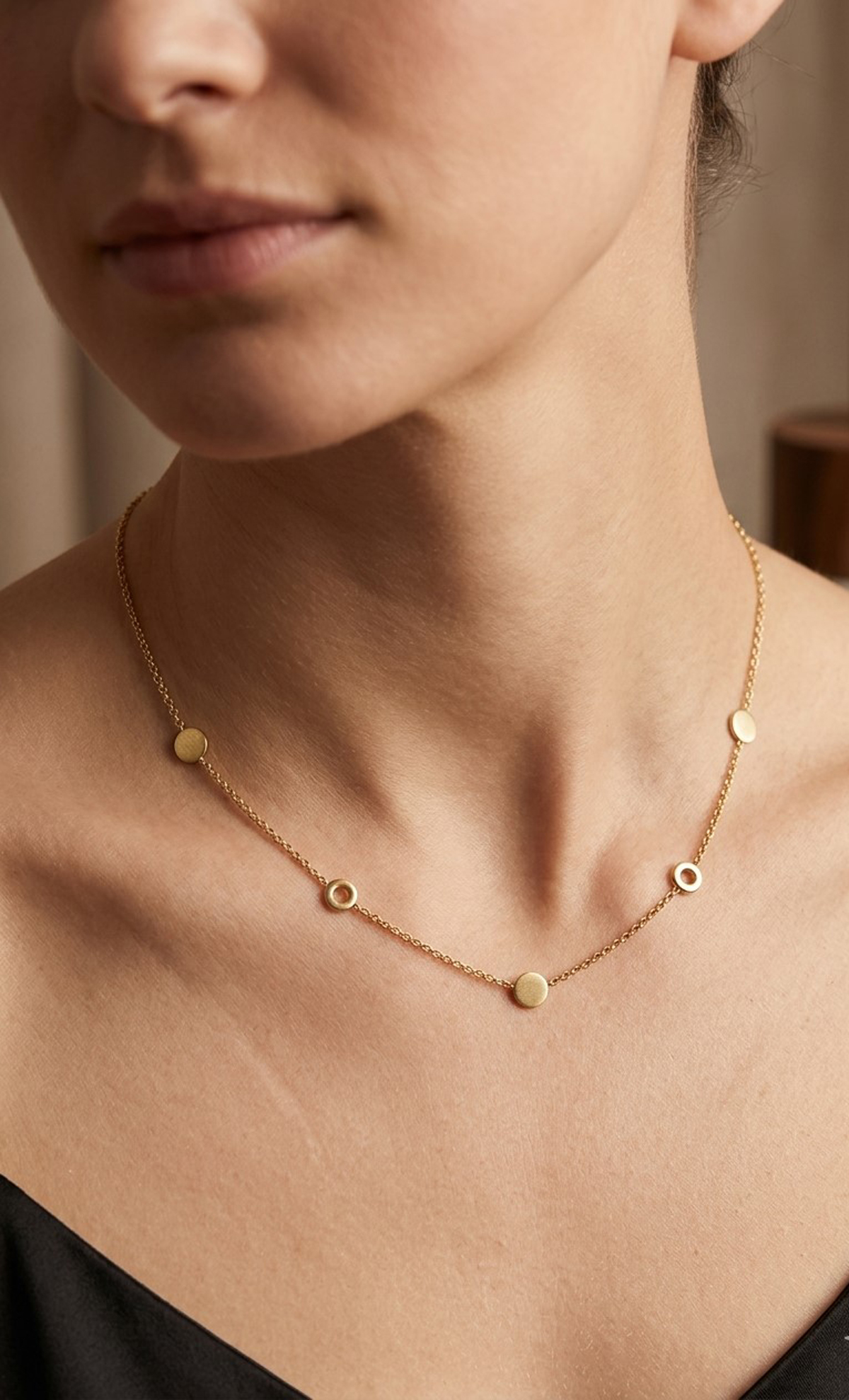 Boho Anchor Chain Yellow Gold 375 9 Karat 43