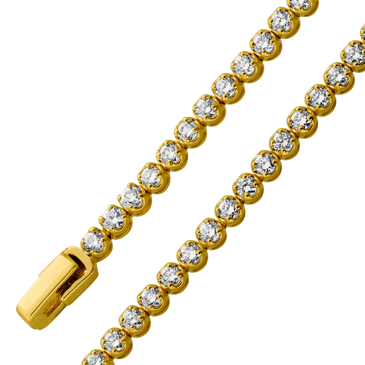 Tennisarmband 3ct Brillant Silber vergoldet Lab Grown Diamanten 21